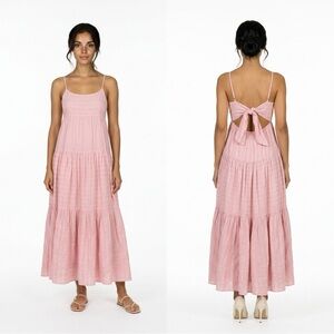 L*Space Pink Backless Maxi Dress Size Small
